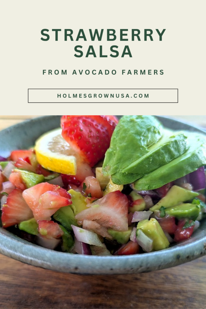 Avocado strawberry salsa Pinterest pin 3